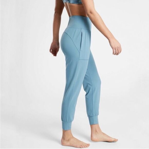 Athleta Salutation Jogger Pant in Powervita Light Blue Teal High Rise Size XS - Picture 2 of 15